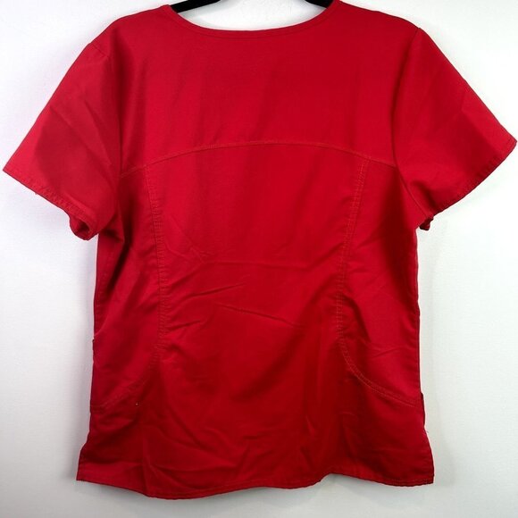 Scrubstar red short sleeve scrubs‎ size medium - Picture 7 of 7